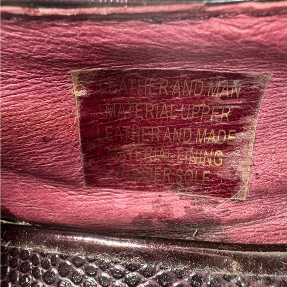 Kate & Mel Burgundy Red Leather Suede Slip On Flat Loafers Size 39 - Picture 4 of 11